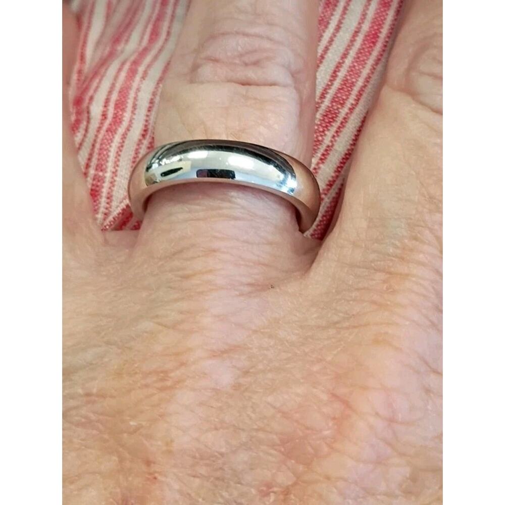 Sterling Silver 925 Milor Italy Band Ring Size 8 Unisex Domed Comfort Fit 8.9gr